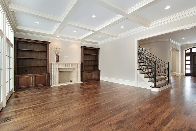 Family room with hardwood flooring in Melbourne